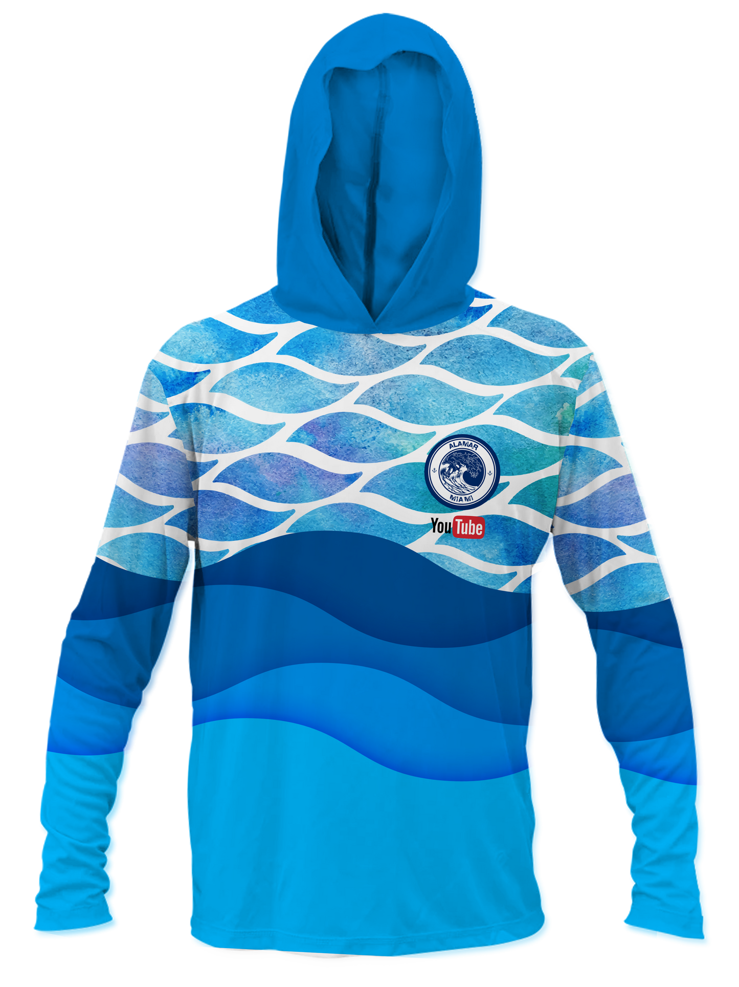 "ALAMAR BLUE HOOD" Long Sleeve sweatshirt